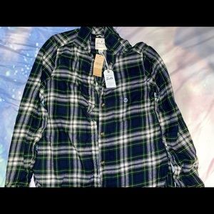 NEW American Eagle Soft Flannel Shirt- Size XS